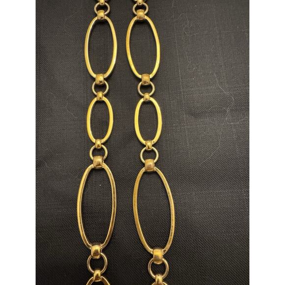 Ralph Lauren LRL Oval Link Necklace In Gold Tone - Picture 3 of 6